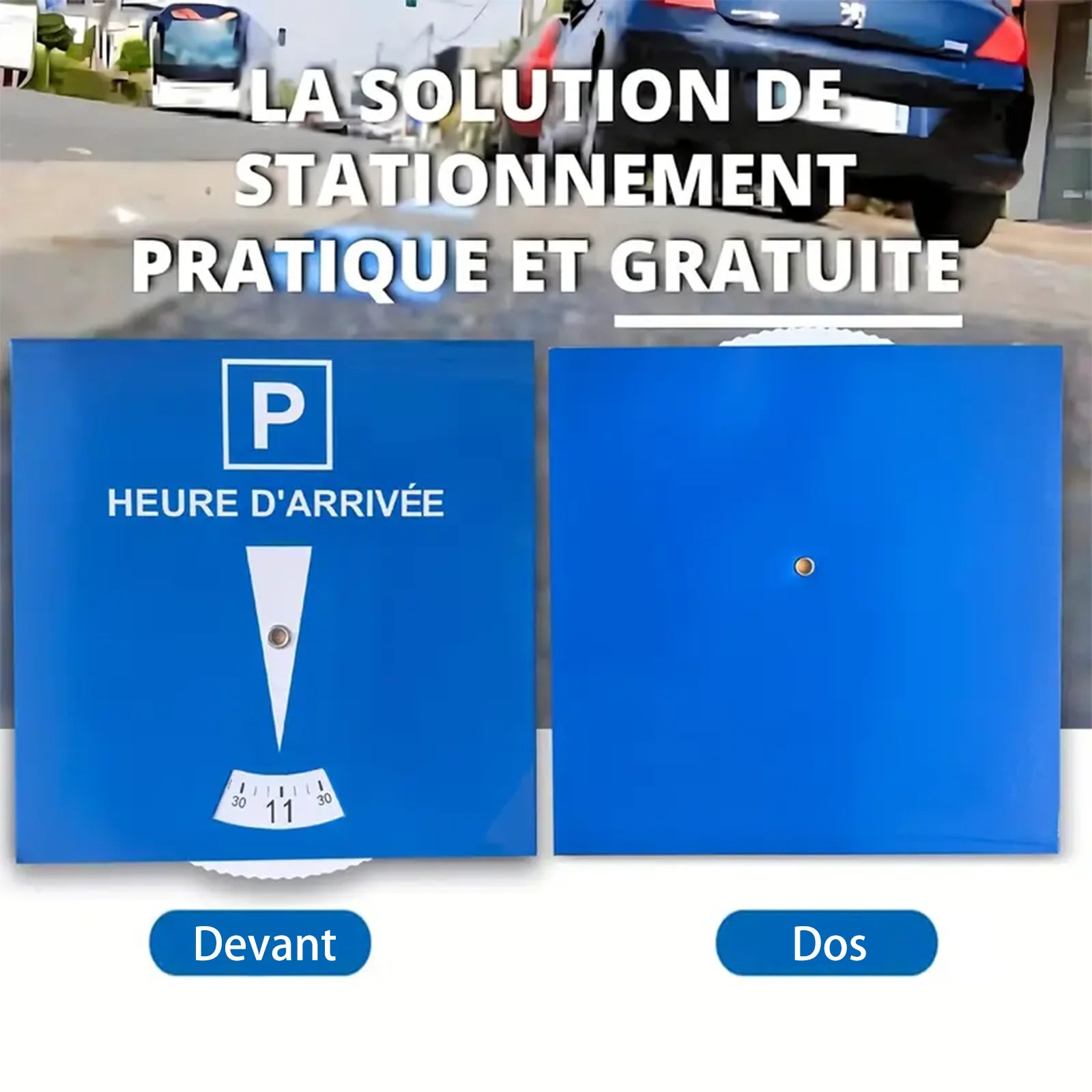 1Pcs or 2Pcs Blue Parking Disc Paper Parking Permits with 'P' Symbol And Measurement Markings for Vehicle Parking Permit Discs