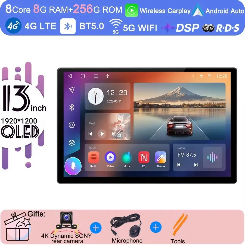 Android 15 13 Inch For Volkswagen VW Passat B6 B7 CC 2007-2015 Car Radio Multimedia Video Player Navigation GPS CarPlay