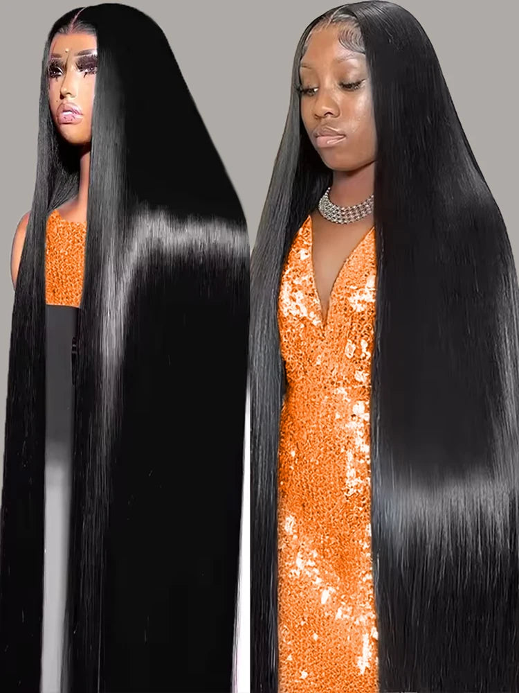 30 40 Inch Bone Straight 7x5 13x4 Glueless Wig Human Hair Ready To Wear 13x6 HD Lace Frontal Wig For Women Pre Cut No Glue 250%