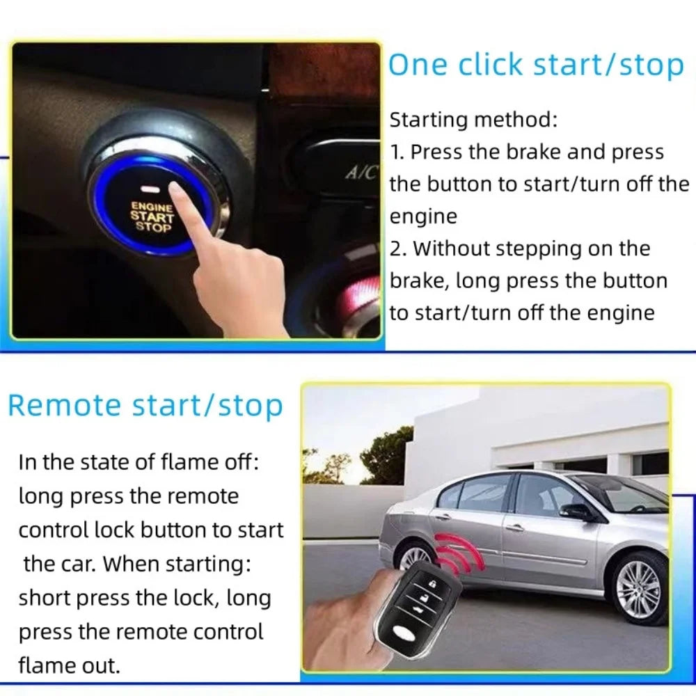Car Alarm keyless entry start Systems Remote Central Door Lock Keyless System Auto Car SUV Anti-theft Tunning parts PKE