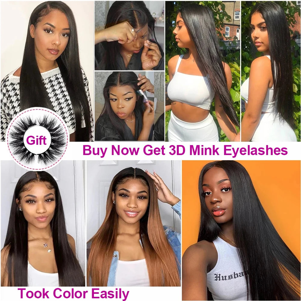 100% Vietnamese Human Hair Wigs 13x6 Bone Straight HD Lace Frontal Wig 13x4 Super Double Drawn Lace Front Wig Glueless Wigs Sale