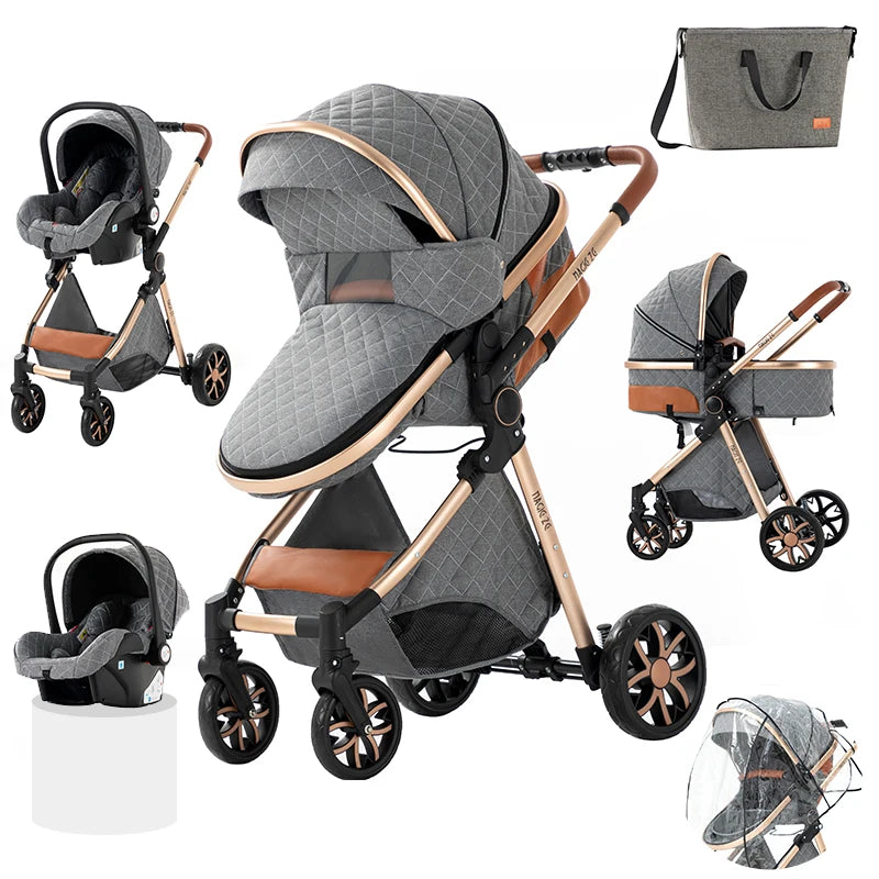 baby stroller Baby carriage Lightweight stroller Baby cars 3 in 1 mother kids Multifunctional luggage stroller baby cart pram