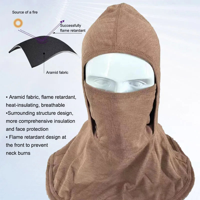 Aramid Fiber Full Protective Welding Hood Washable Breathable Welding Neck Cover Flame Retardant Protective Welding Cap