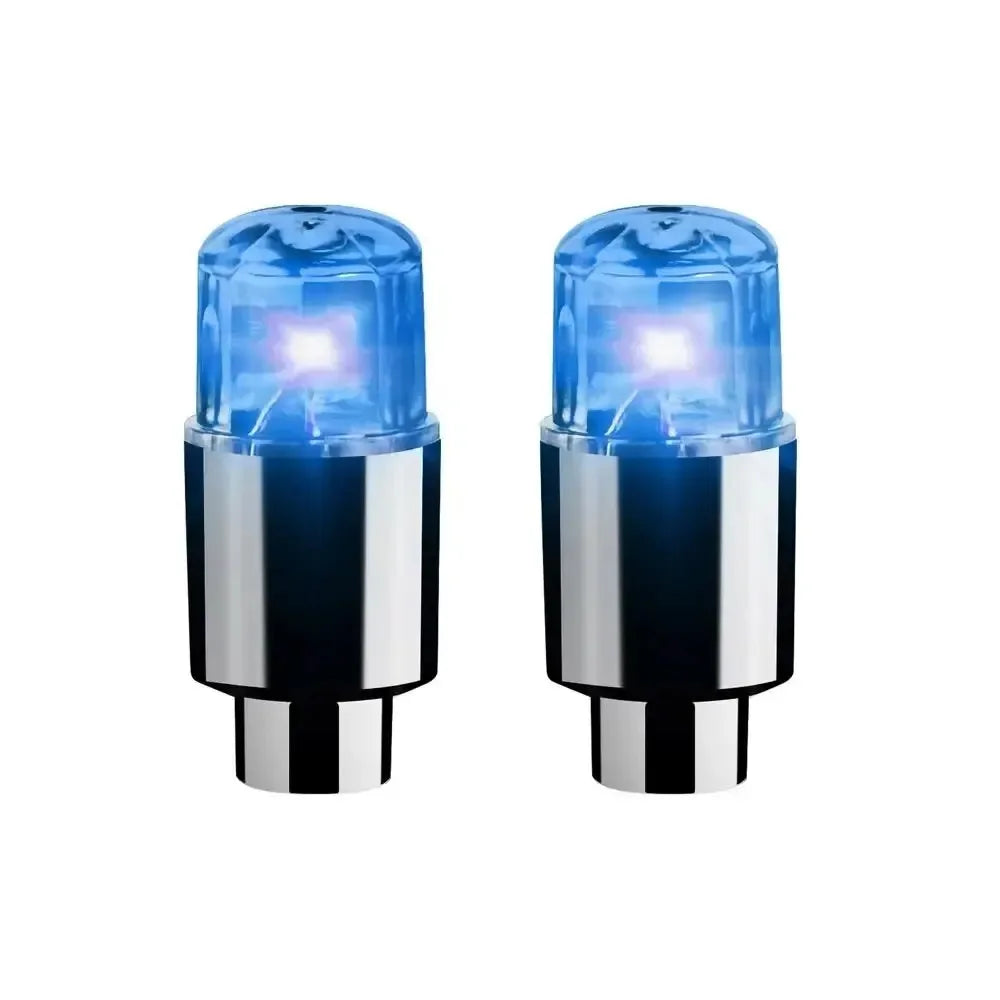 2PCS Colorful LED Wheel Valve Lights Motorcycles Bicycles Car Wheel Tire Valve Caps Universal Dustproof Bicycle Valve Cover