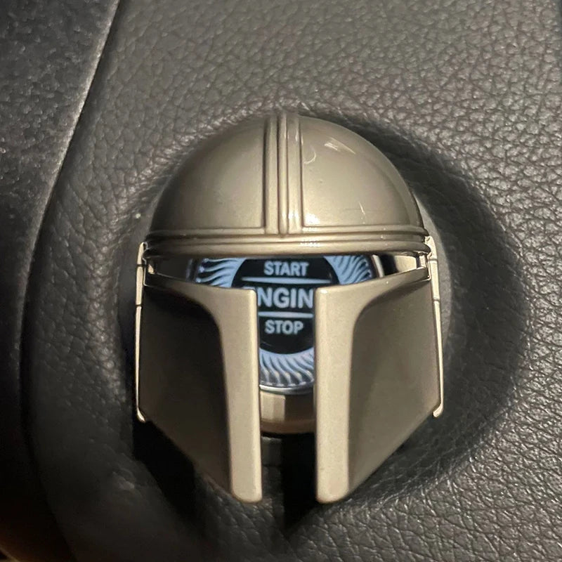 3D Mandalorian Car Engine Ignition Start Stop Push Button Switch Button Cover Sticker Auto Interior Accessories