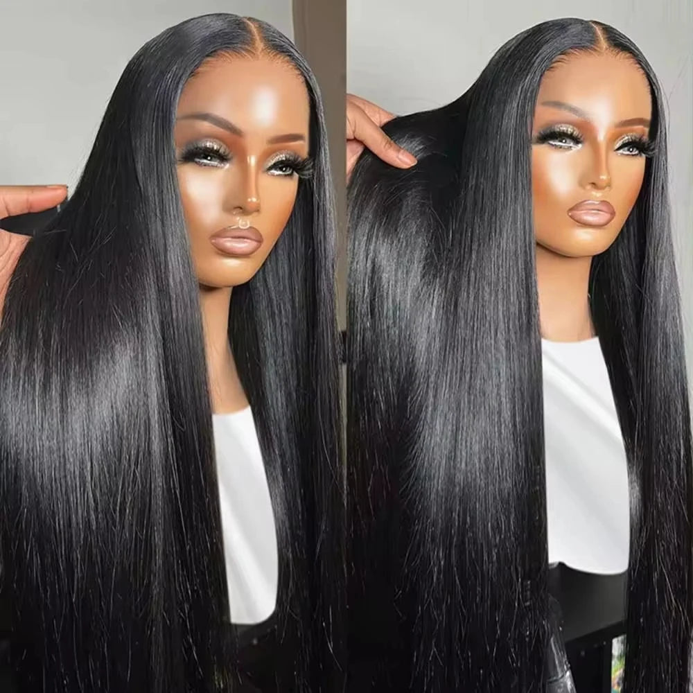 13x6 Straight Human Hair Wigs 360 Full Lace Frontal Wig HD Transparent Lace Wigs For Women Brazilian 30 40 Inch 200 Density