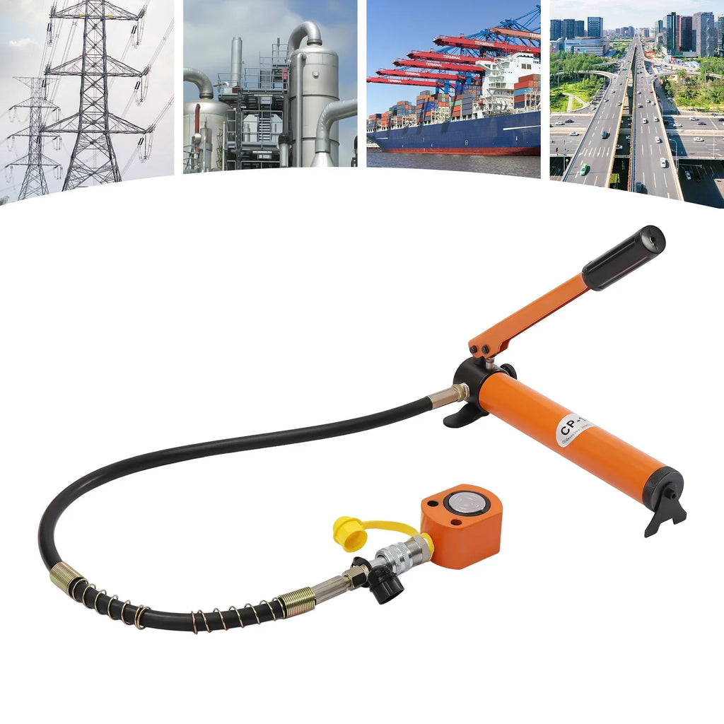 10T/20T Hydraulic Ram Cylinder Jack with CP-180 Hand Pump. Ideal for machinery & shipbuilding, offers reliable lifting.