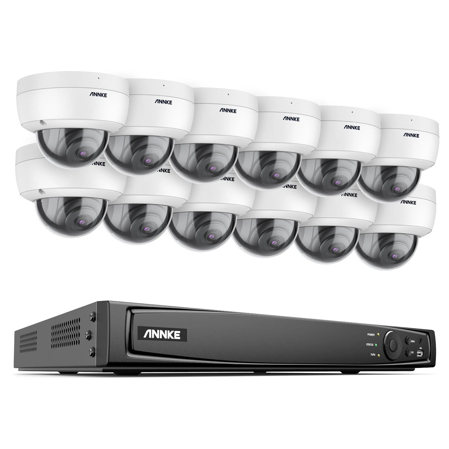 ANNKE 16CH 5MP POE NVR Kit Security Camera System Two Way Audio H.265+ 5MP IP Camera 4K NVR Outdoor CCTV Video Surveillance Set