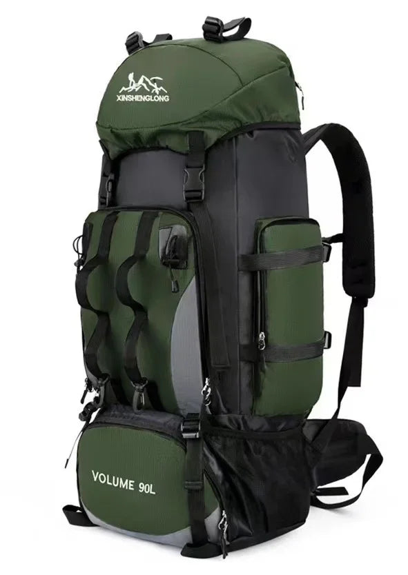 90L Waterproof Hiking Camping Backpack Trekking Bag Rucksack Large Capacity Travel Outdoor Sports Bags Camping Equipment Men