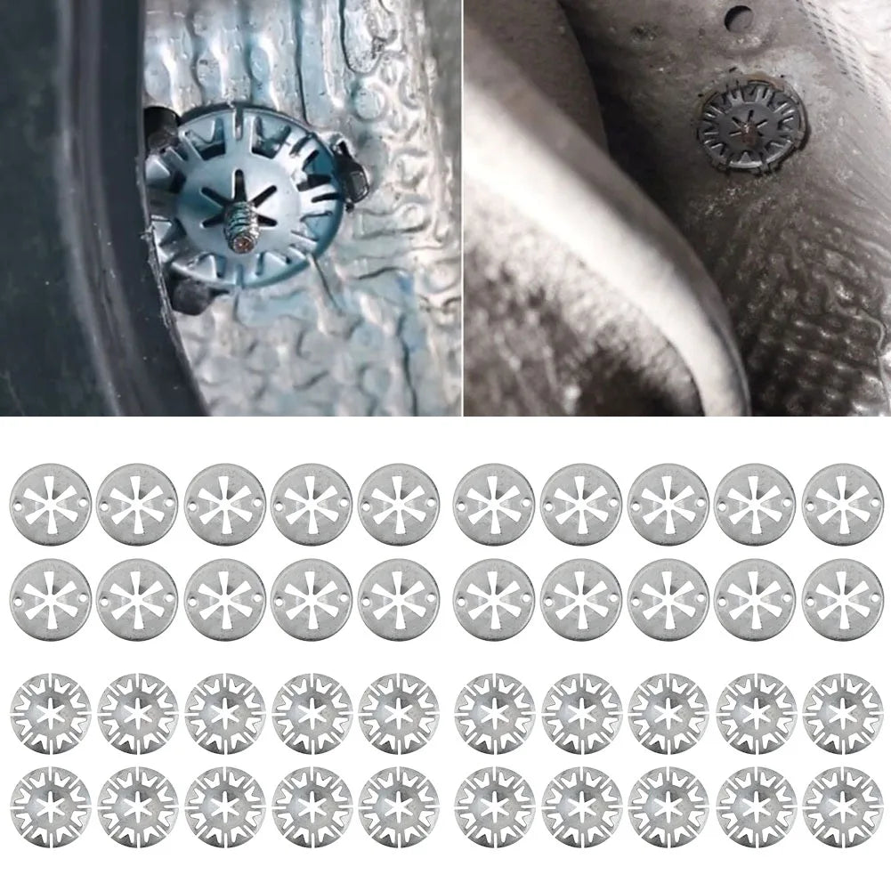 40sets Heat Shield Repair Kit Thermal Protection Plate Mounting Clips Heat Plate Shield Washer Attachment Repair Kit Auto Fasten