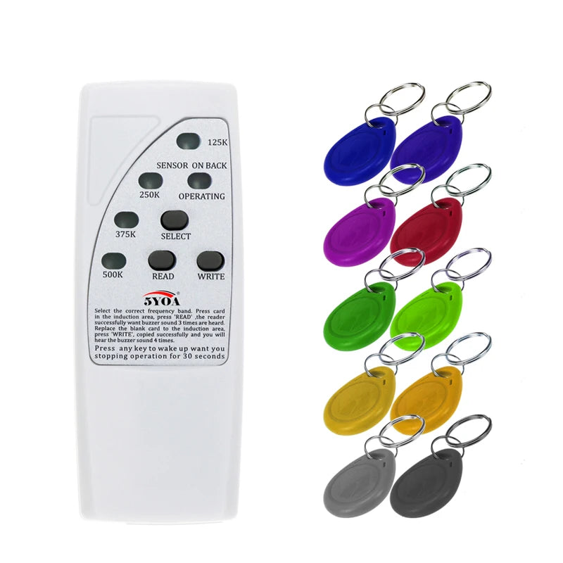 4 Frequency Rfid Card Reader Writer 125KHz Copier Duplicator ID Tags Programmer Light Indicator EM4305 T5577 Key  Keyfob