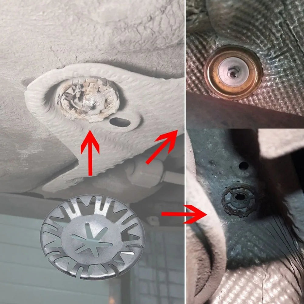 40sets Heat Shield Repair Kit Thermal Protection Plate Mounting Clips Heat Plate Shield Washer Attachment Repair Kit Auto Fasten