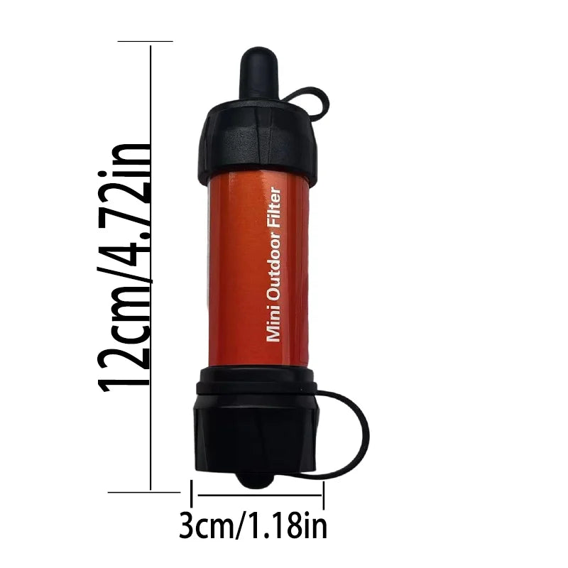Camping & Survival Emergency Outdoor Portable Water Filter for Hiking - Emergency & Disaster Purifies Water Source On-The-Go